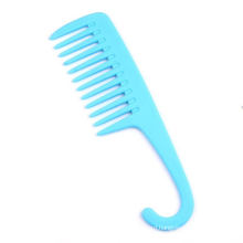4 Colors Plastic Wide Tooth Comb with Hook